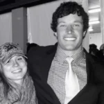 Luke Kuechly wife Shana Kuechly standing beside the former NFL linebacker at a Carolina Panthers event.