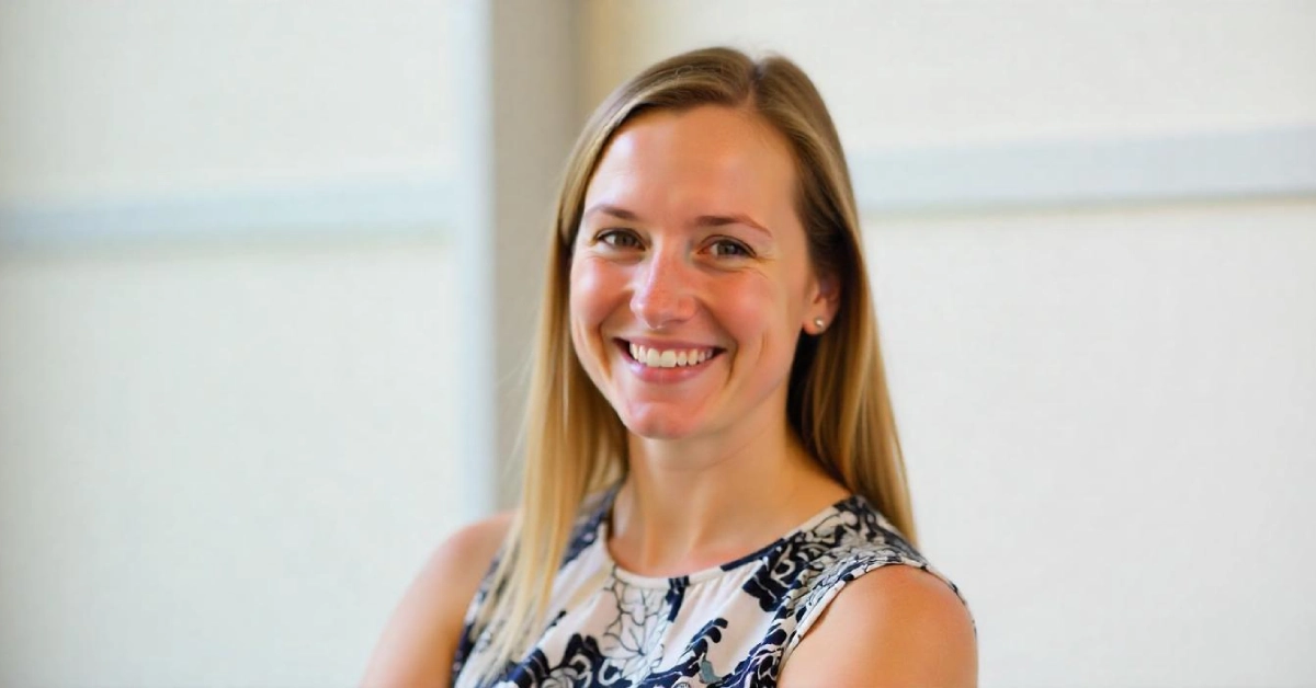 Leah Wienecke smiling at a San Antonio art event, representing her role as a creative leader and community influencer.