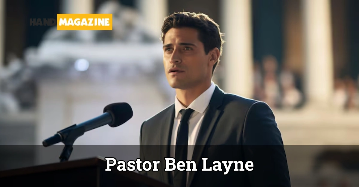 Pastor Ben Layne delivering an inspirational sermon at his California community church.